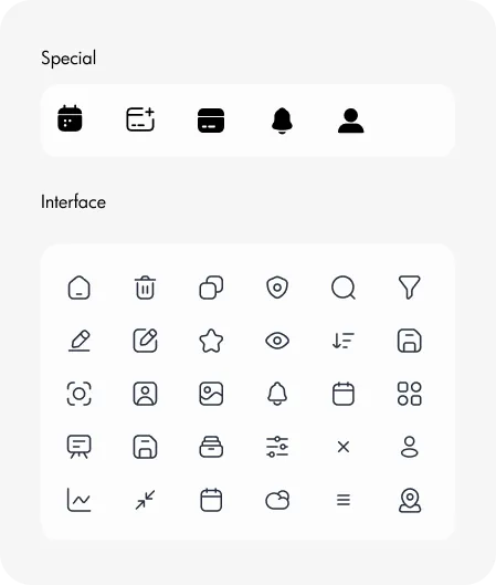 Icon Style guidelines by Youiocean for Contacttree